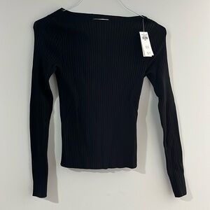 Abercrombie black ribbed top